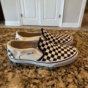 Black and white Vans